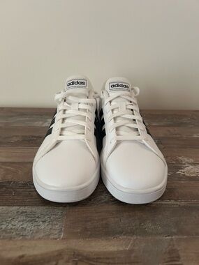 Adidas White and Black Low-Top Sneakers